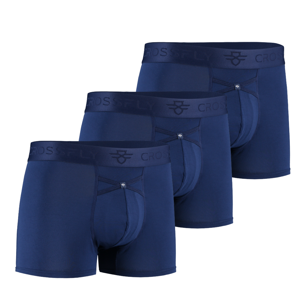 3-pack: IKON Men's 3" Trunks - Navy