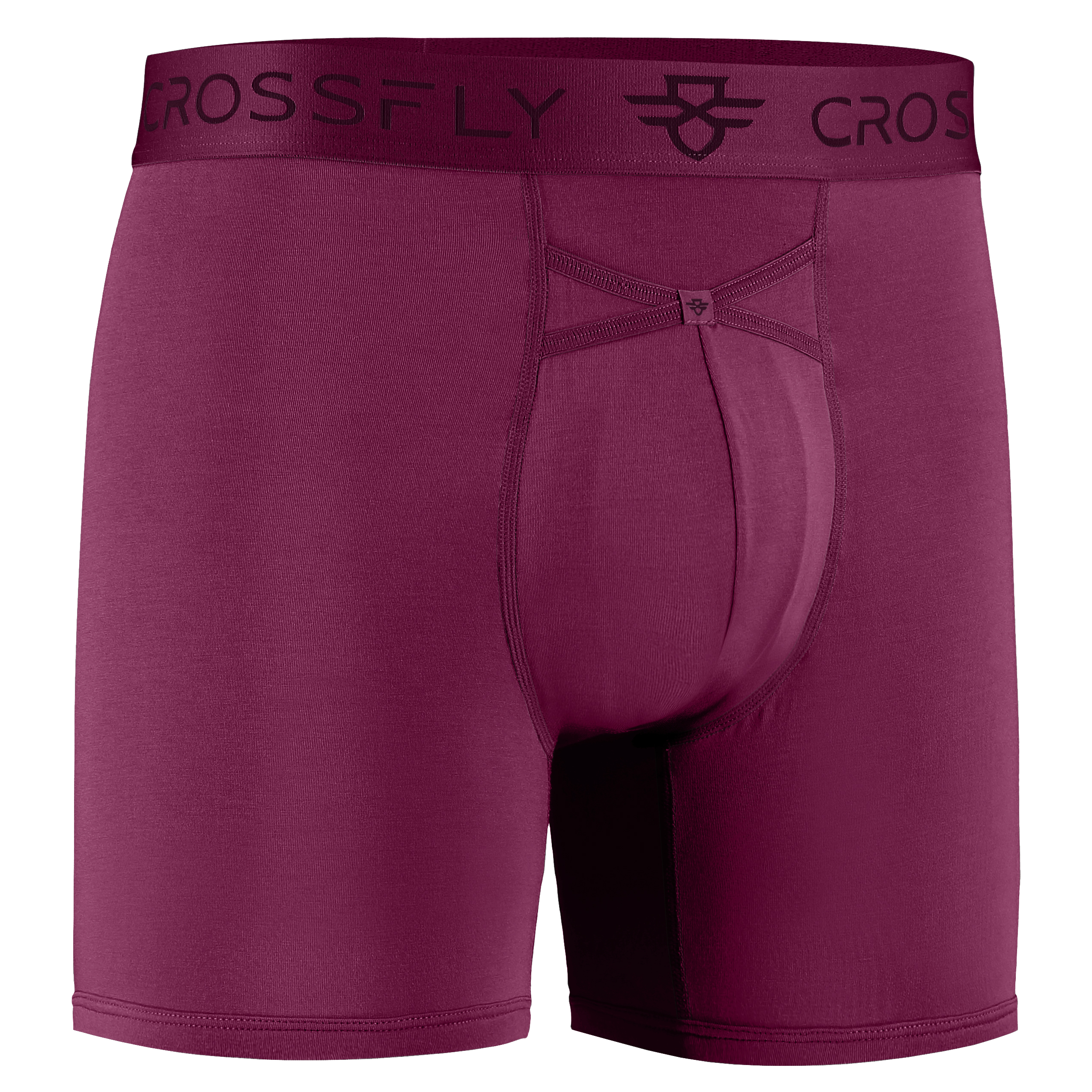 3-Pack: IKON Men's 6" Boxers - Plum / Italia / Charcoal