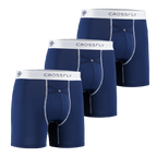 3-Pack: IKON X Men's 6" Boxers - Navy/White