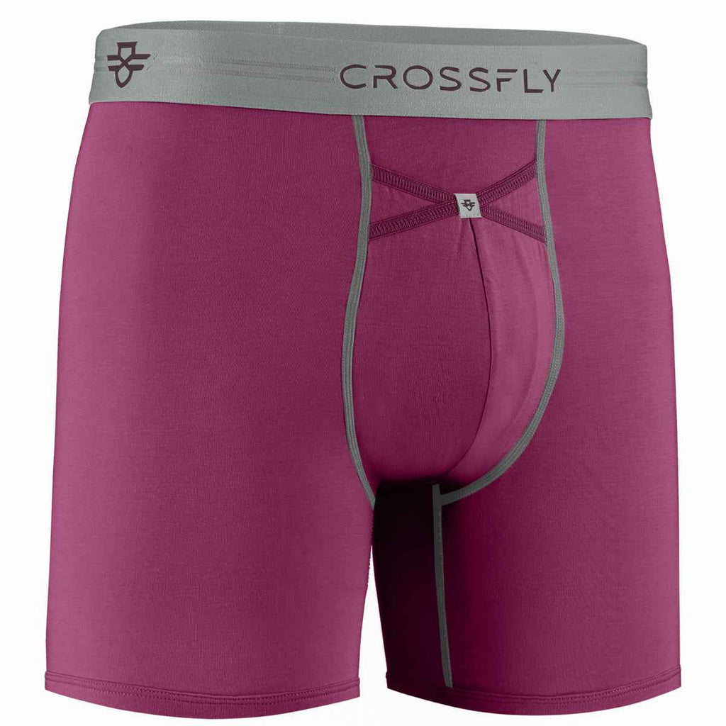 IKON X Men's 6" Boxers - Perfect Plum/Grey
