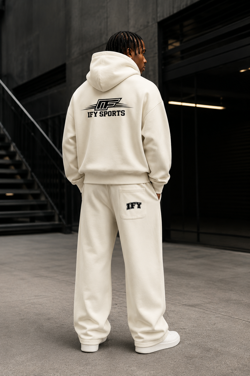 Contrast Tape Straight-Leg Sweatpants