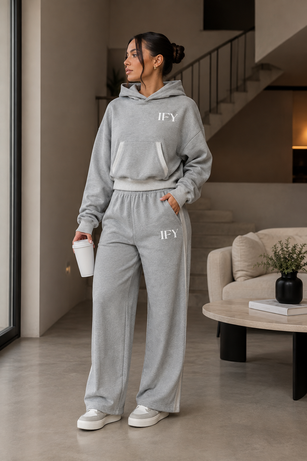 Women's Color Block Raw Hem Sweatpants