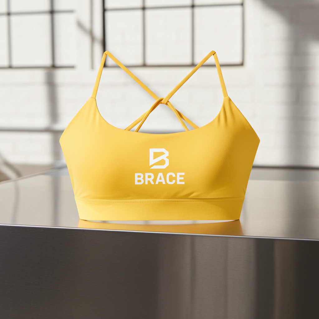 Strappy Criss Cross Yoga Sports Bra