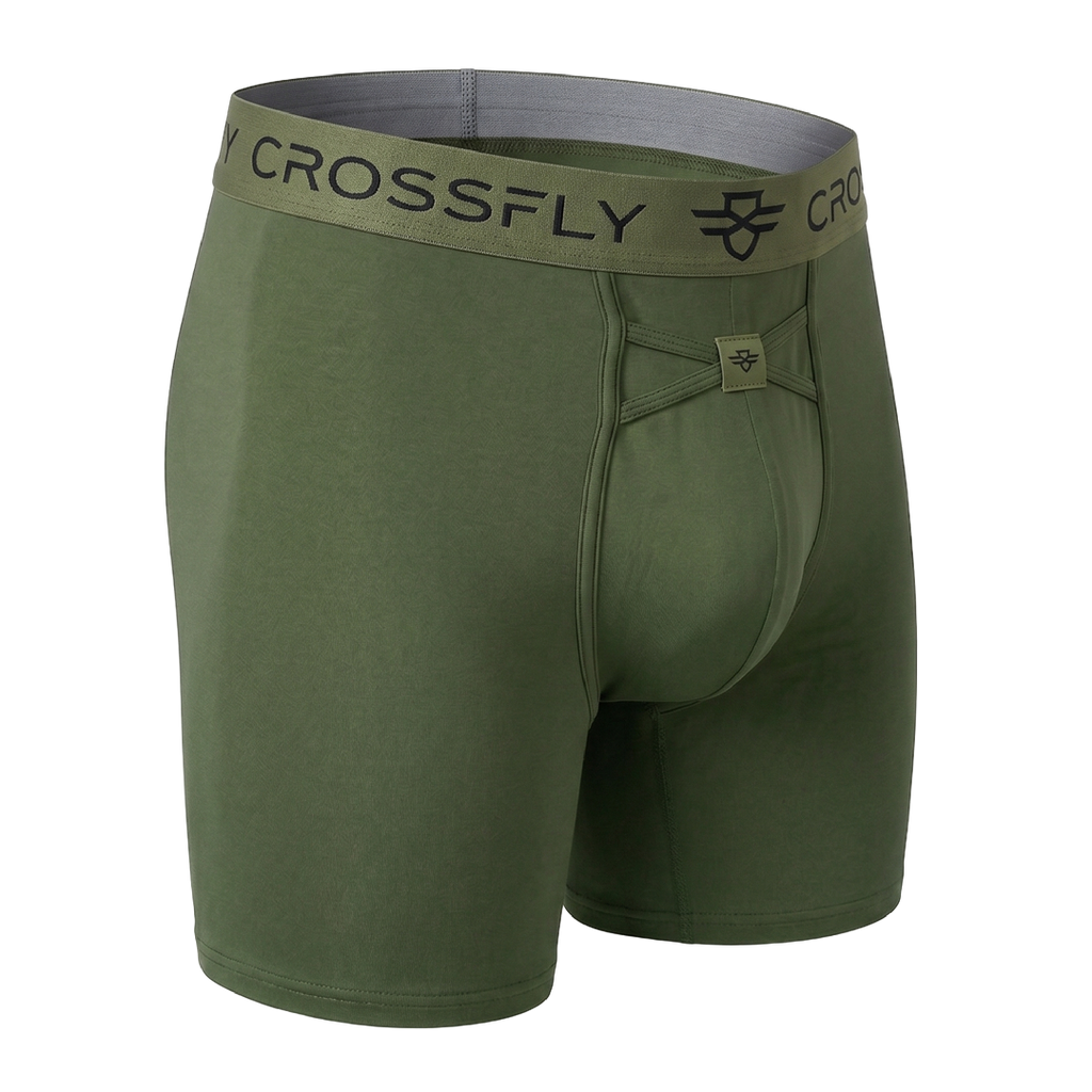 Lux Men's 7" Boxers - Olive/Black