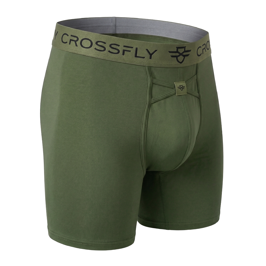Lux Men's 7" Boxers - Olive/Black