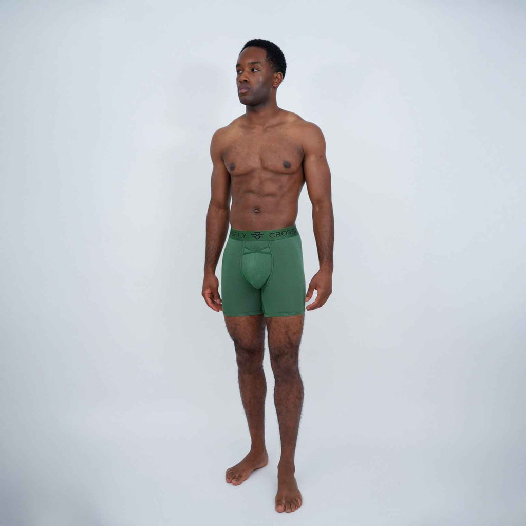 Lux Men's 7" Boxers - Olive/Black