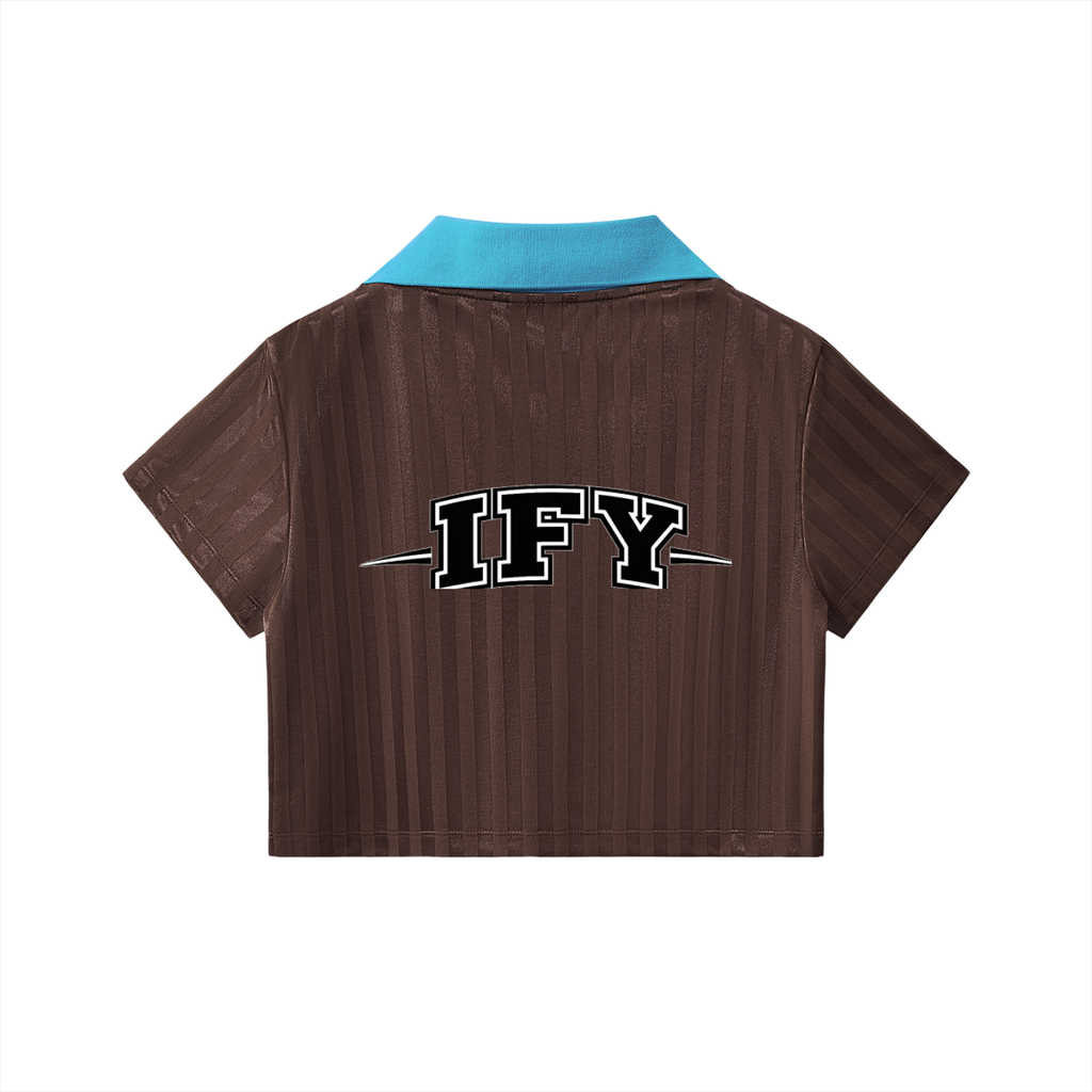 Elevate Your Style with Our Cropped Jersey with Contrast Collar