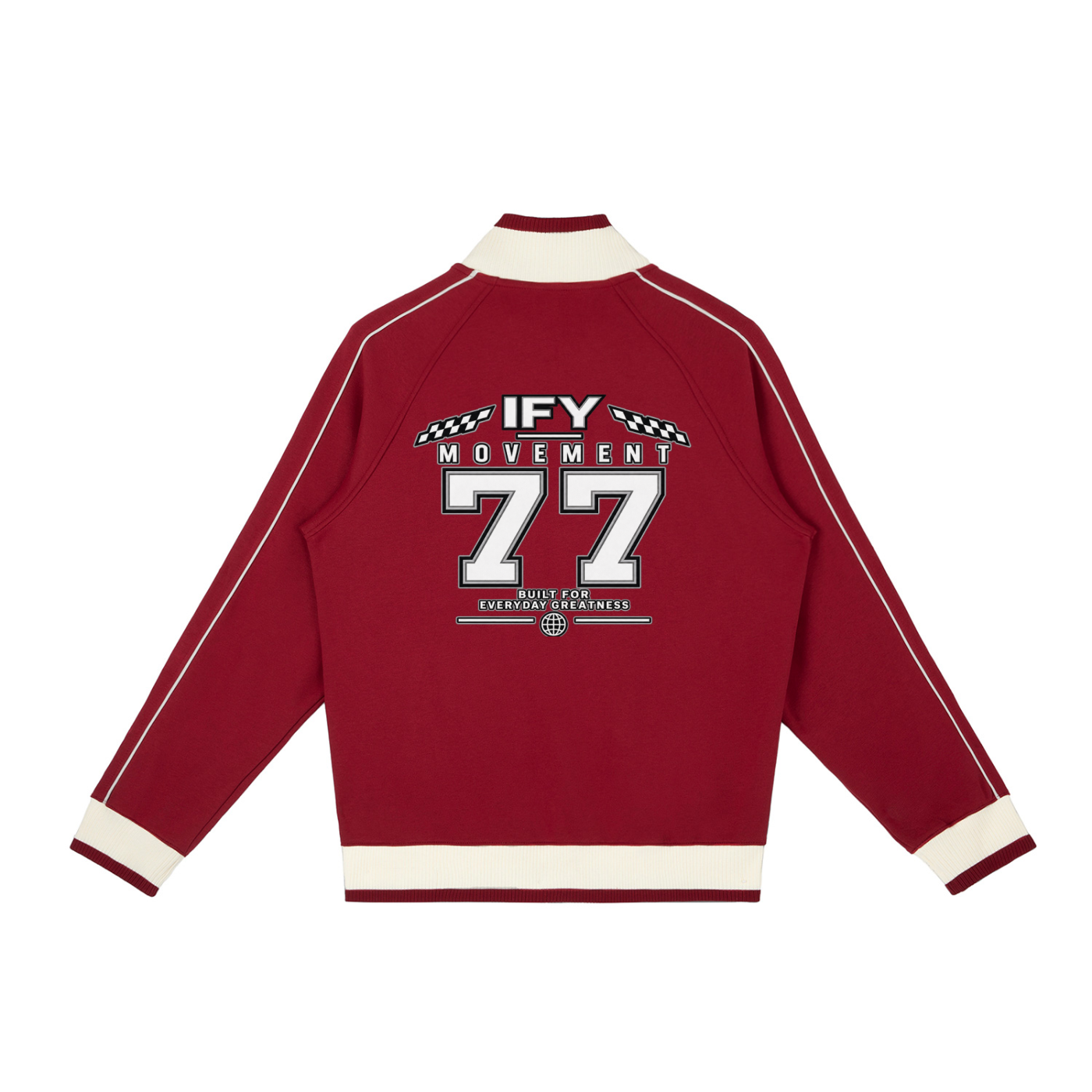Color Block Raglan Sleeve Zip Track Jacket
