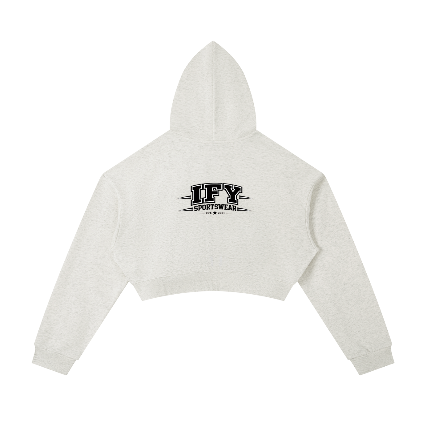 Essential Cropped Zip-Up Hoodie
