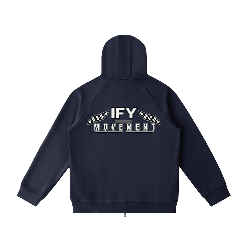 Heavyweight Raglan Sleeve Zip Hoodie