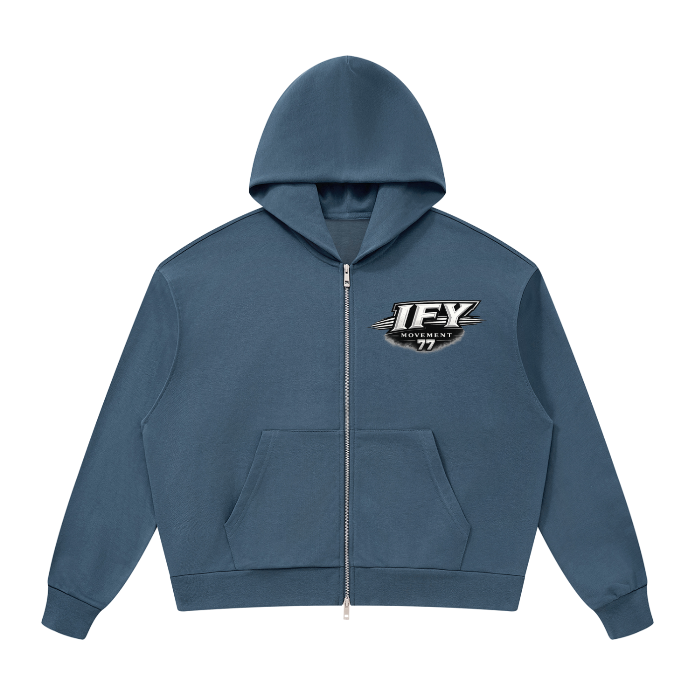 Unisex Drop Shoulder Full Zip Hoodie - Comfort Meets Style for Every Occasion