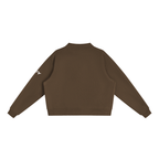 Essential Fleece Mock-Neck Crew Sweatshirt