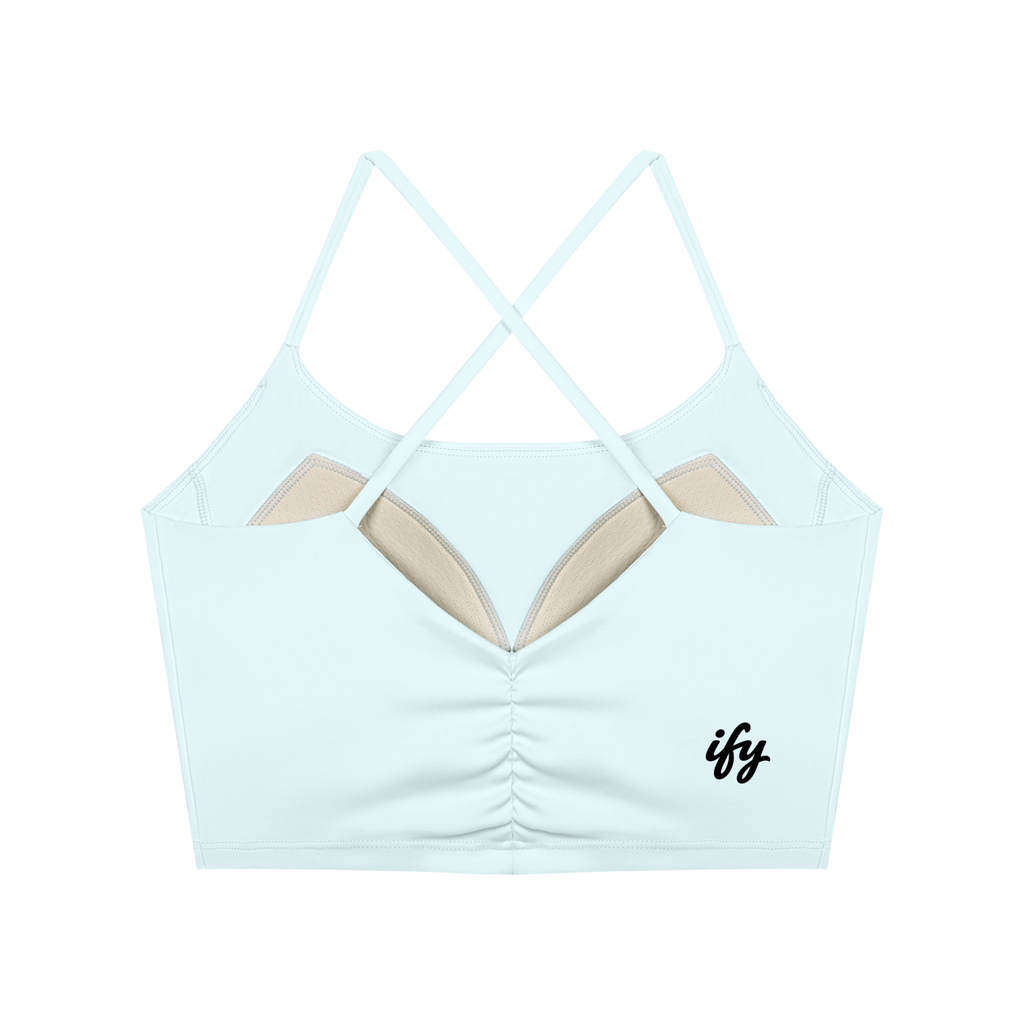 Ruched Cropped Yoga Tank Top