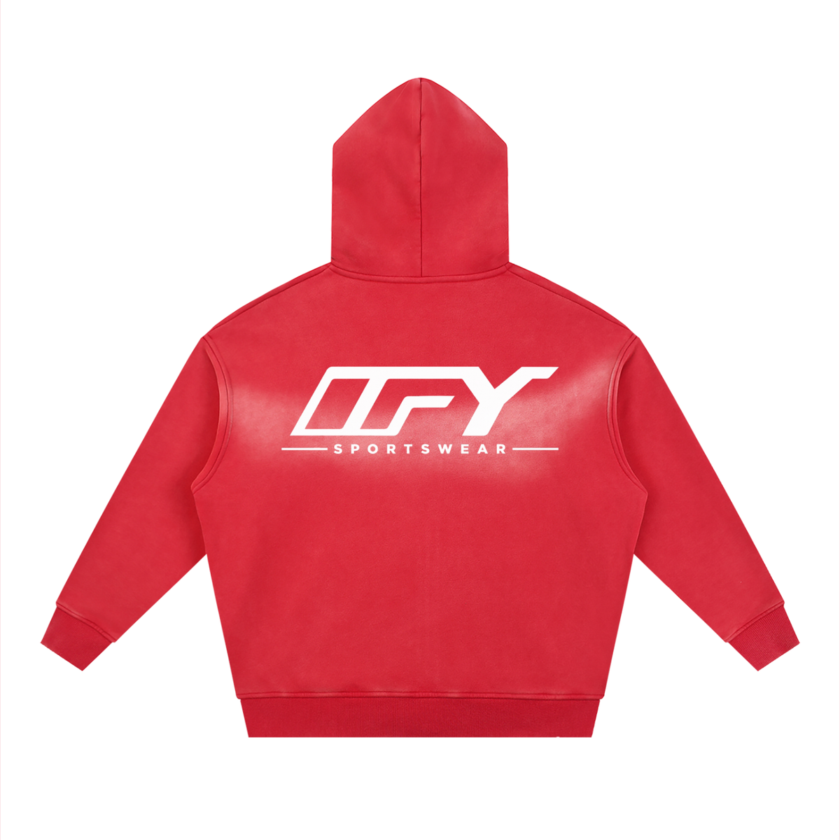 Sunfade Two-way Zipper Boxy Fleece Hoodie