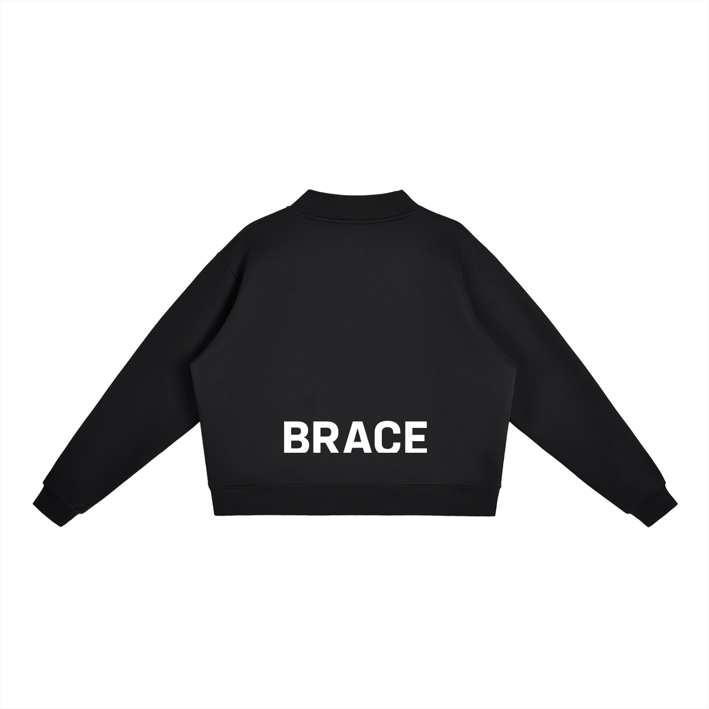 Mock-Neck Fleece Sweatshirt - Essential Gym Crewneck | BRACE