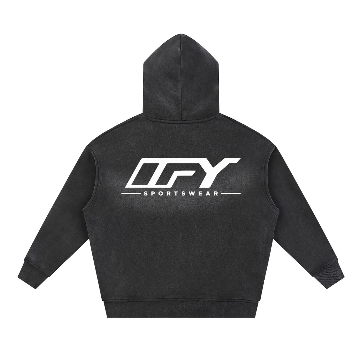 Sunfade Two-way Zipper Boxy Fleece Hoodie