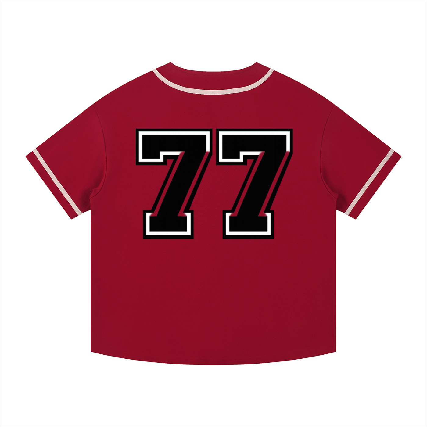 Contrast Piped Button-Up Jersey