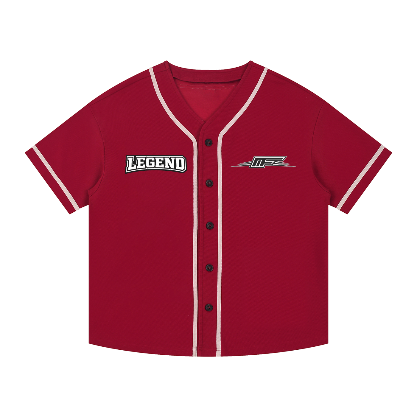 Contrast Piped Button-Up Jersey
