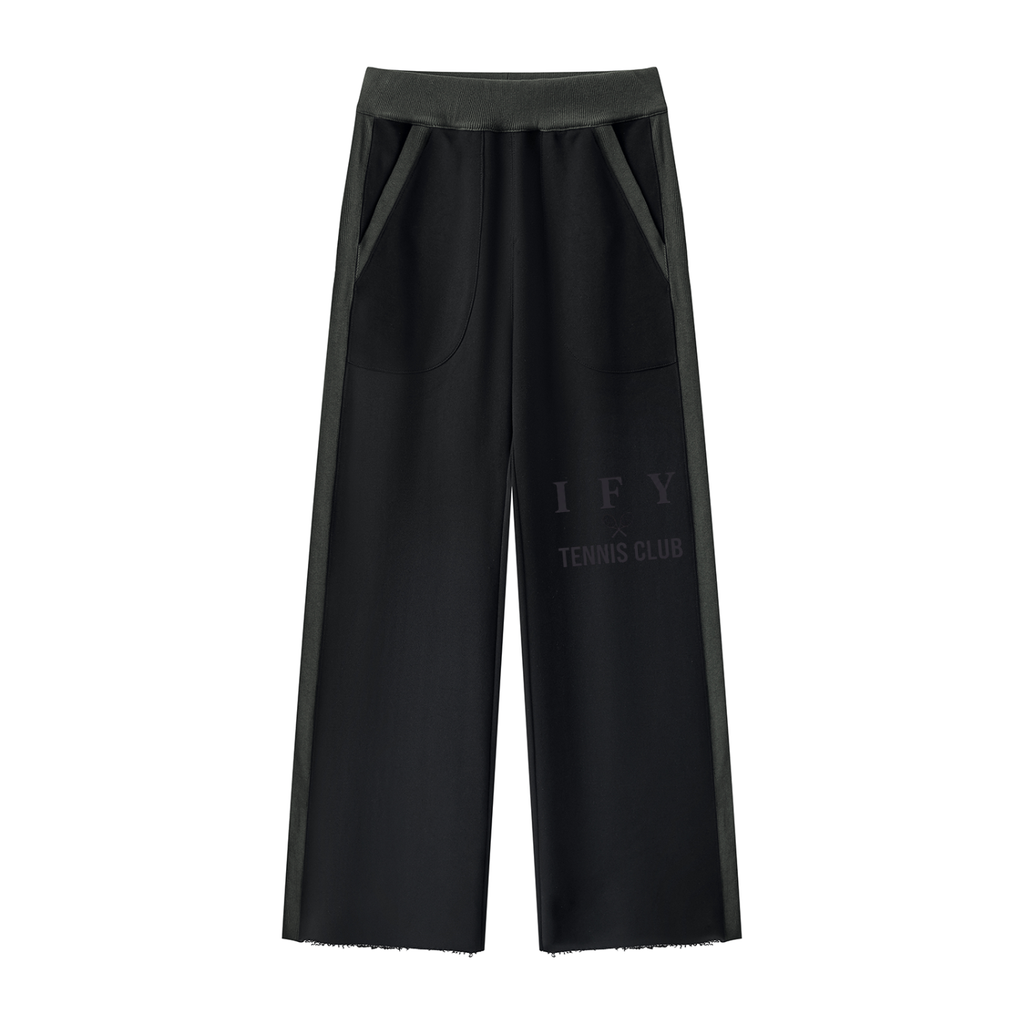 Colour Block Raw Hem Sweatpants