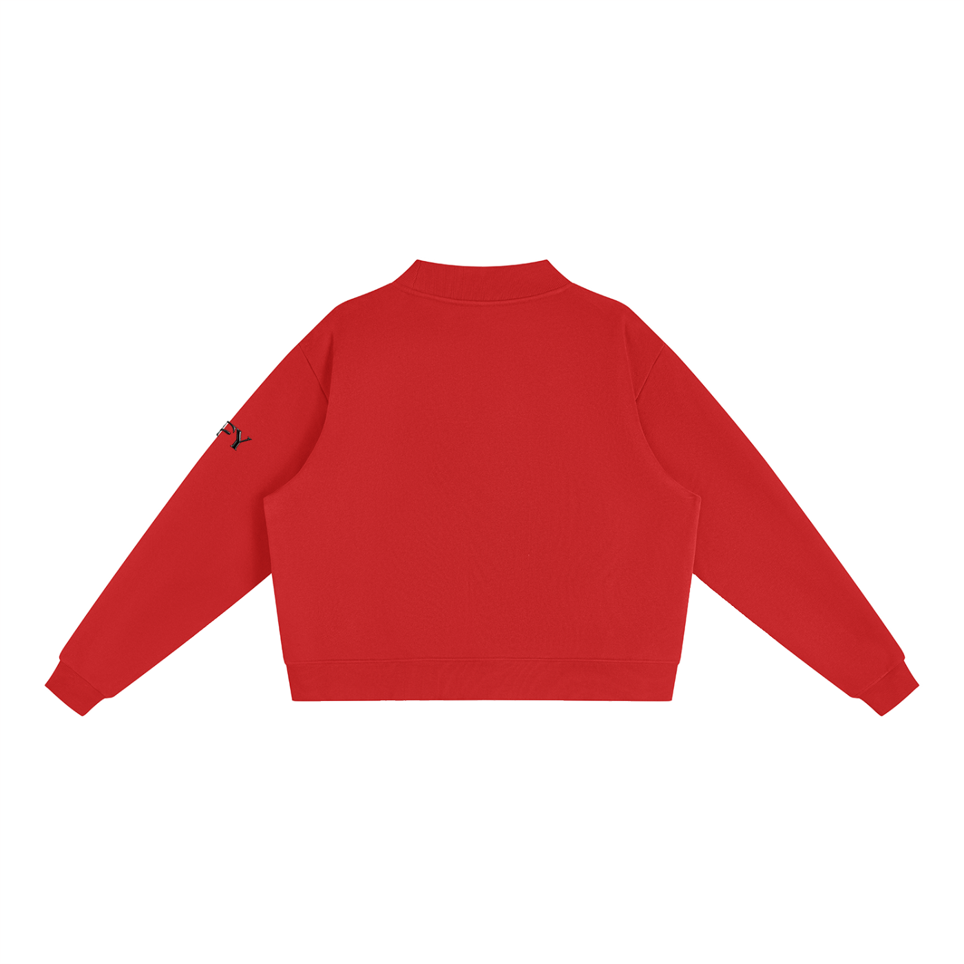 Essential Fleece Mock-Neck Crew Sweatshirt