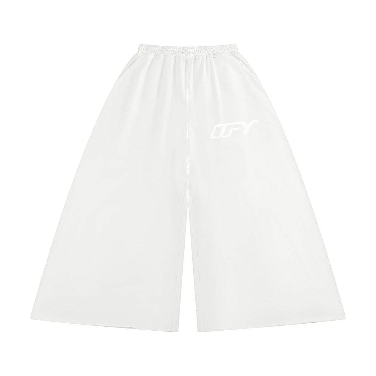 Raw Edge Wide Leg Sweatpants