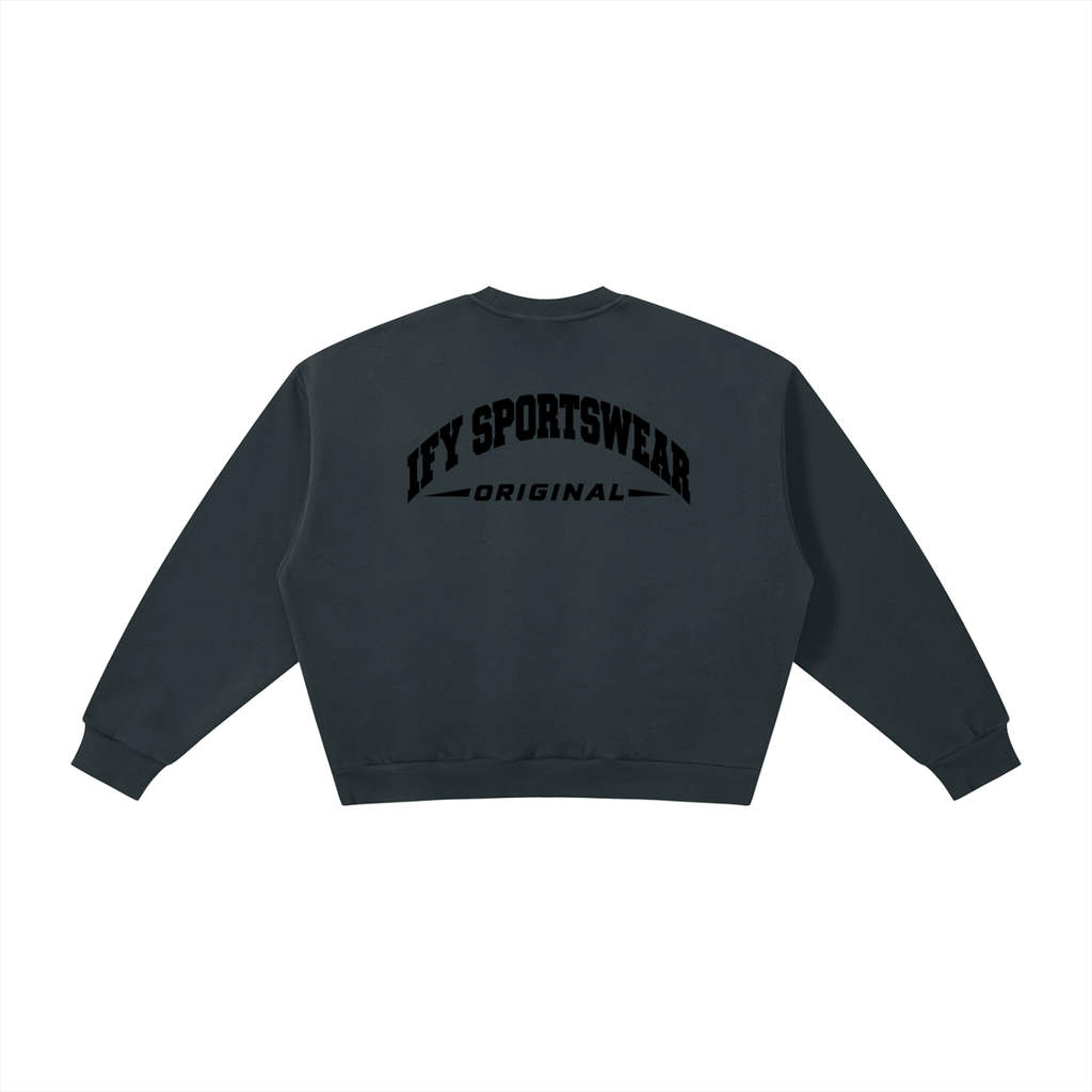 Boxy Fleece Crew-Neck Sweatshirt