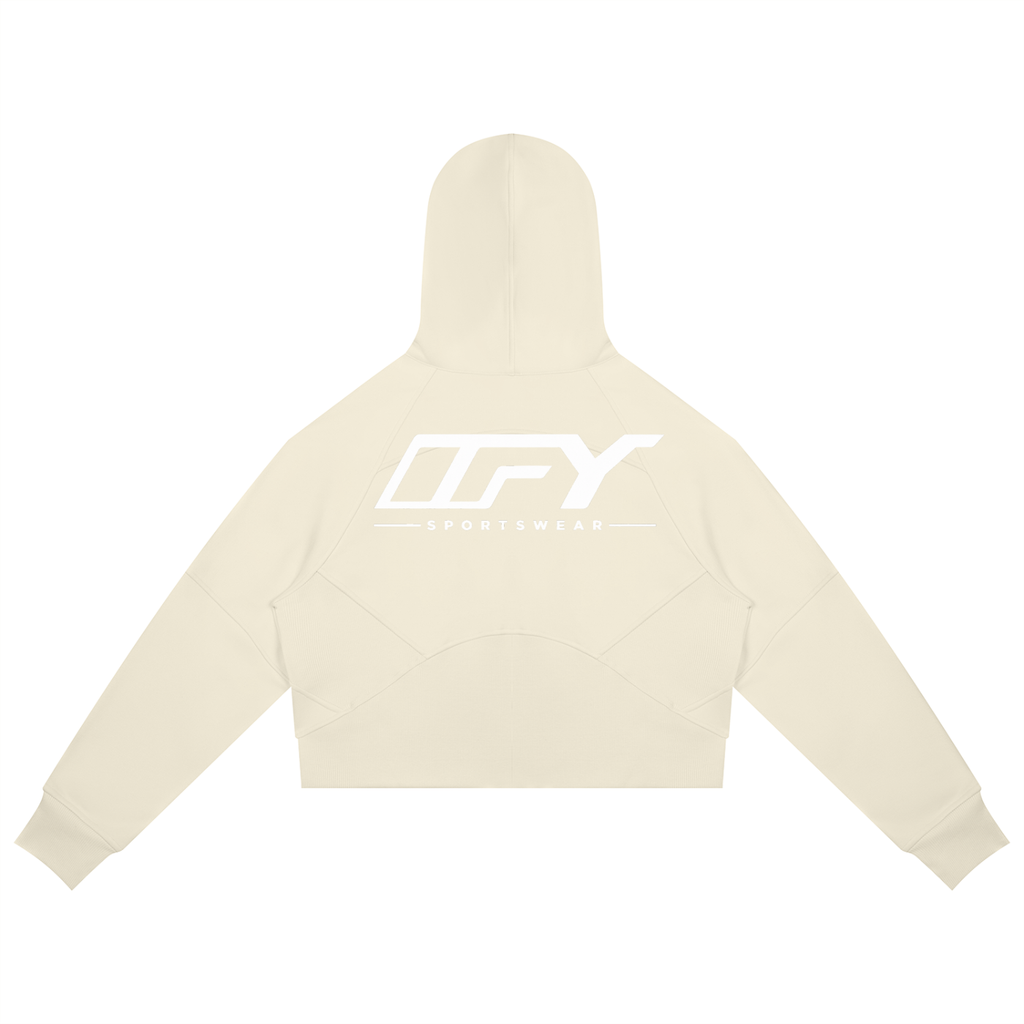 Cropped Zip-Through Hoodie