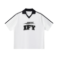 Contrast Collar Striped Soccer Jersey