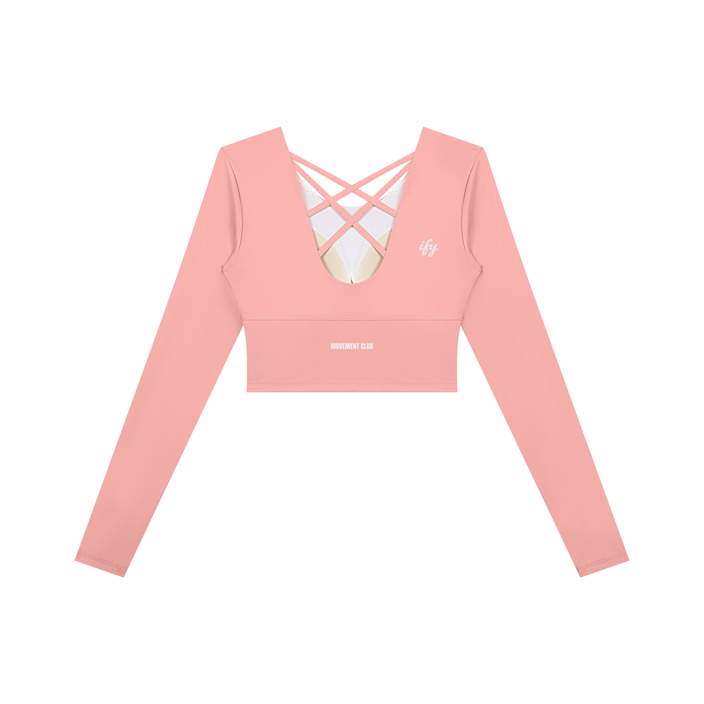 Cropped Long-Sleeve Yoga Top