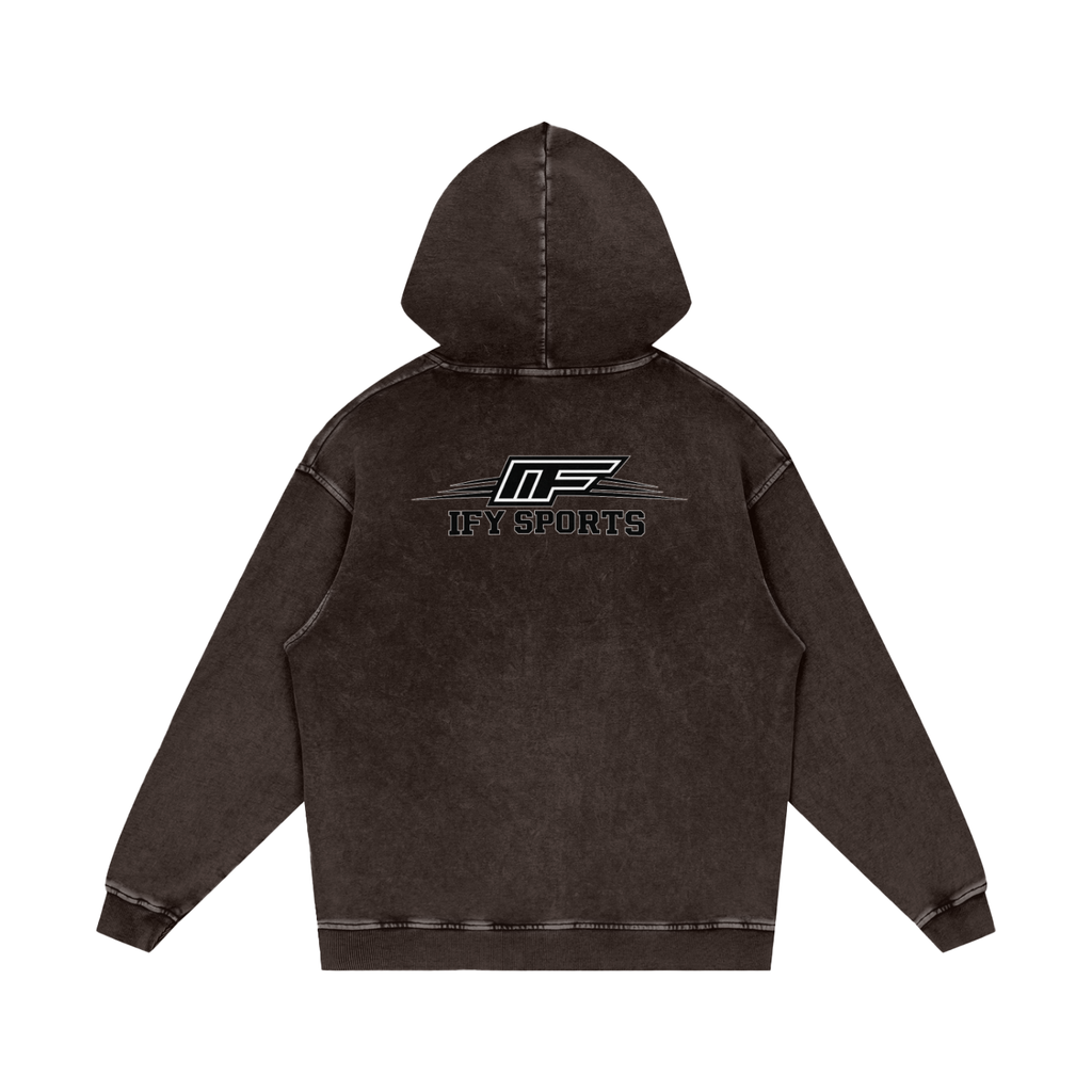 Snow Washed Loose Cotton Hoodie