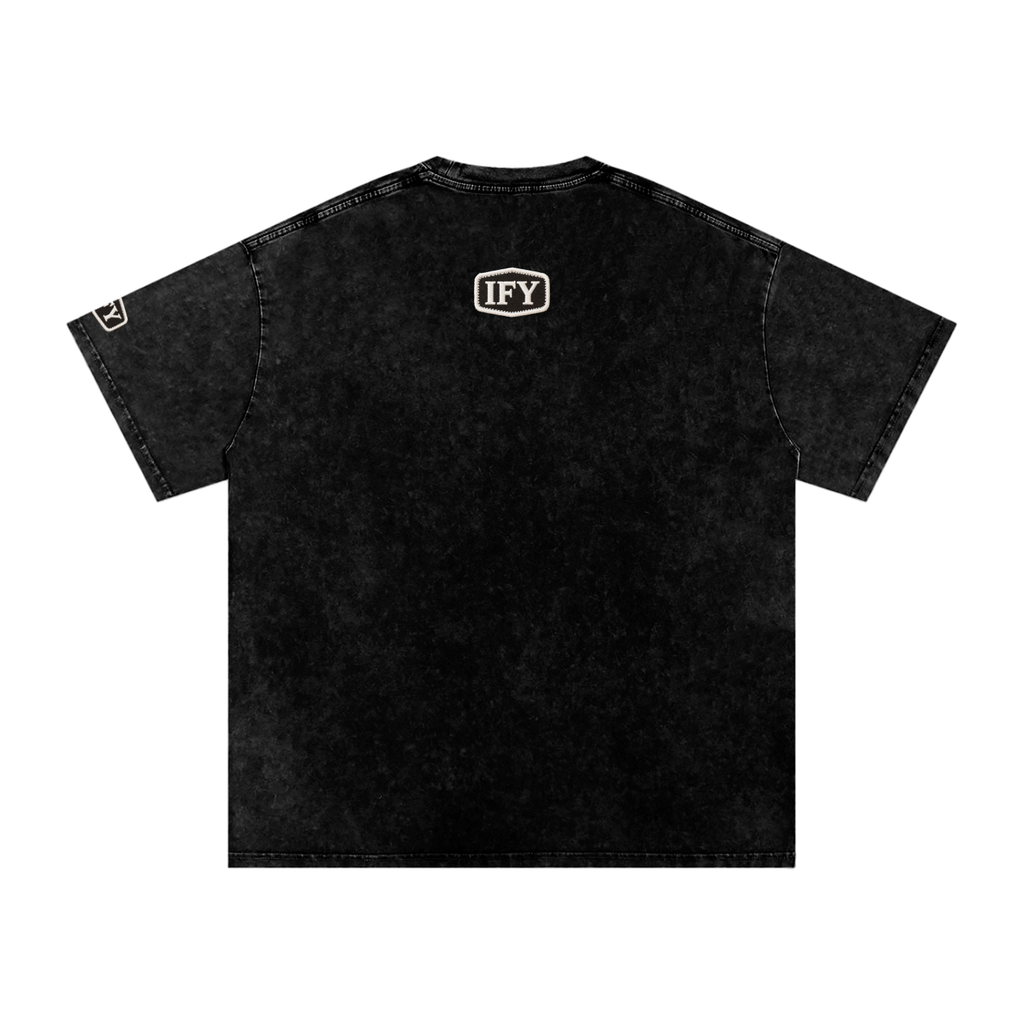 Snow Washed Oversized Cotton T-Shirt