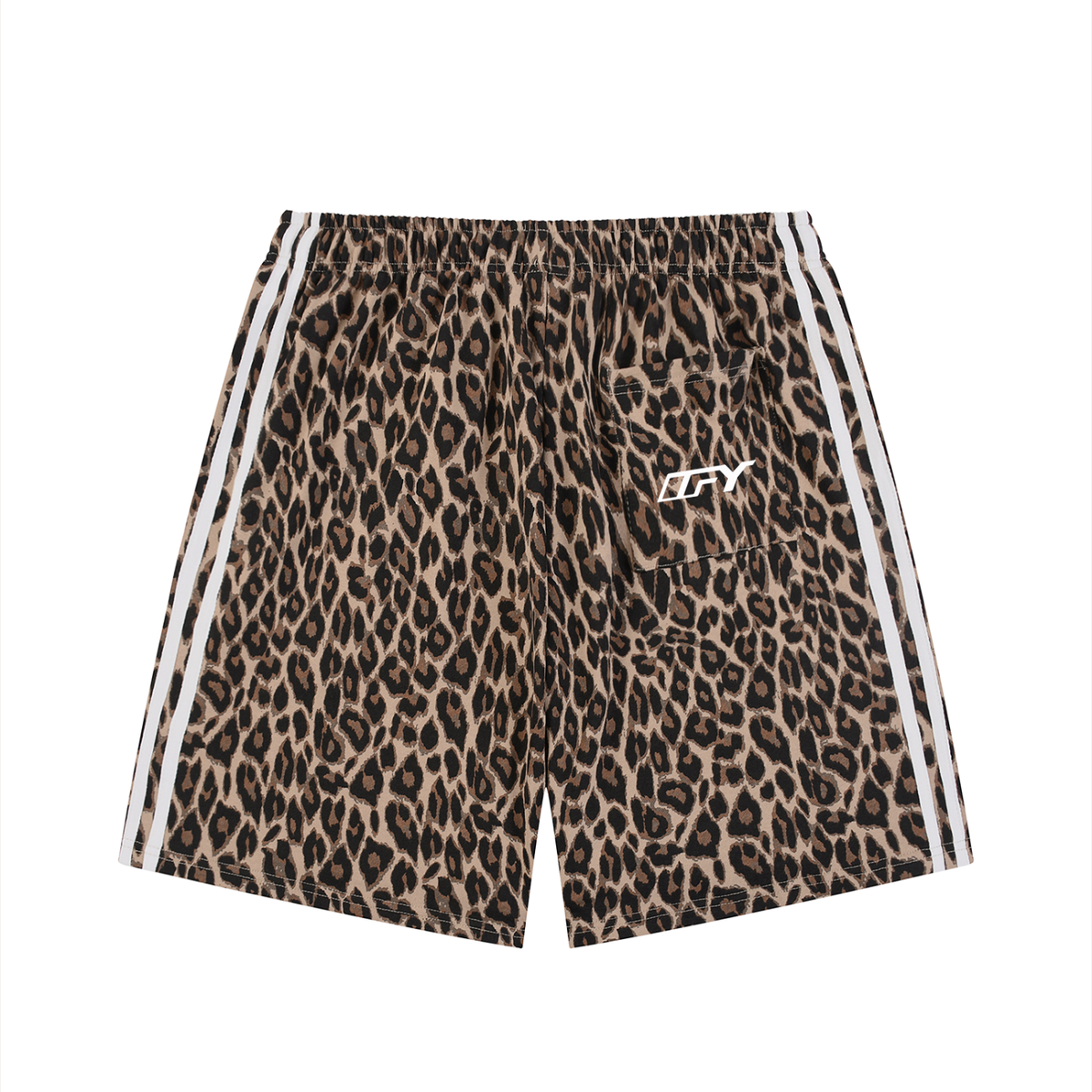 Unisex Heavyweight Leopard Drawstring Shorts