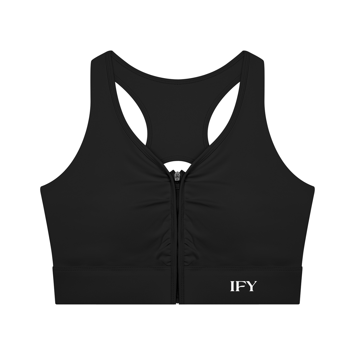 Women’s Cropped Zip Yoga Sports Bra