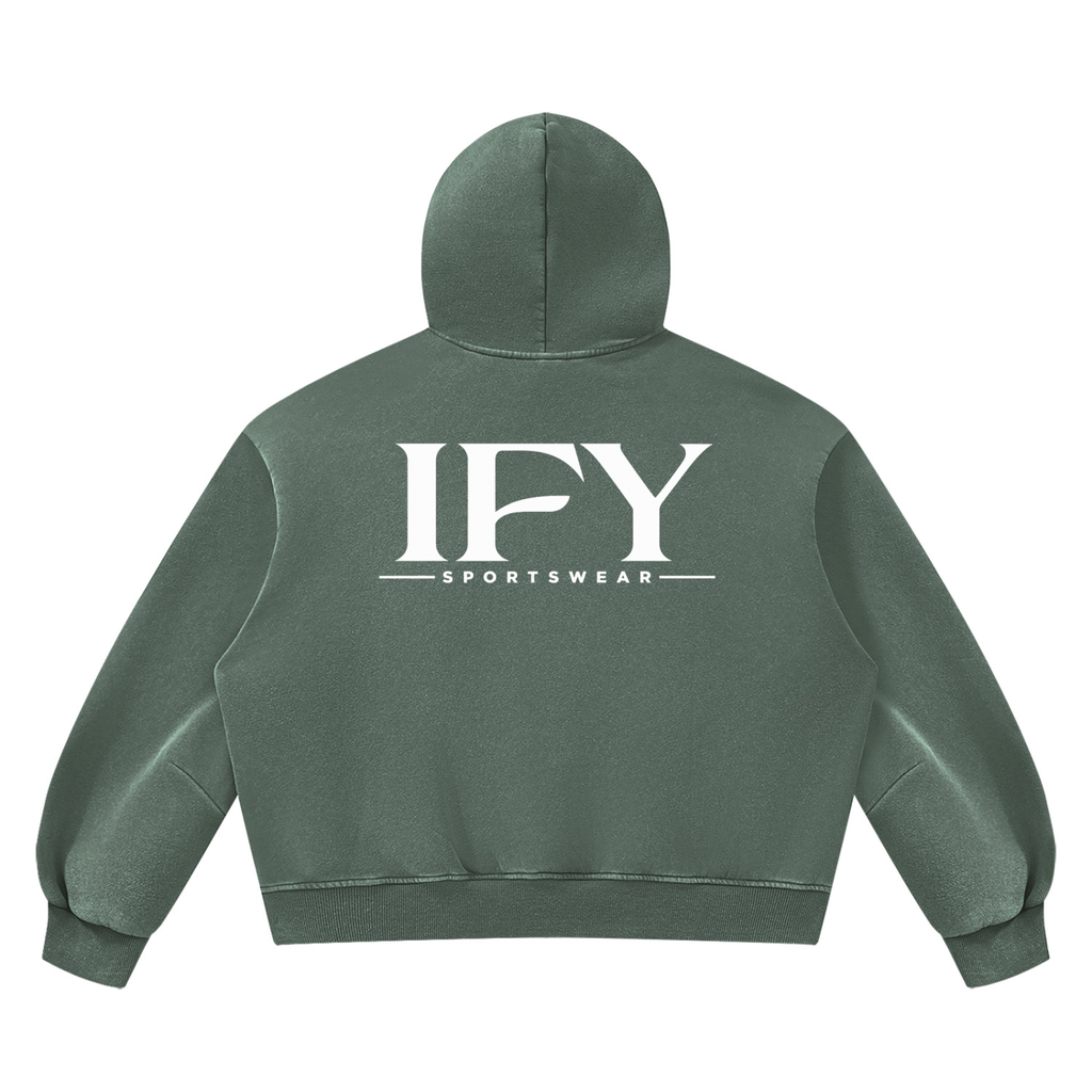 Unisex Vintage Wash Boxy Fleece Hoodie