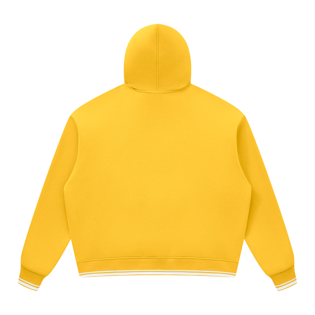Unisex Oversized Color Block Fleece Hoodie