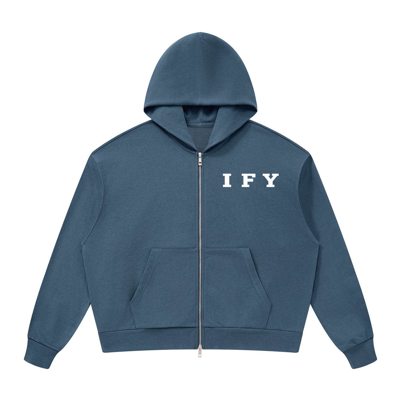 Unisex Drop Shoulder Full Zip Hoodie - Comfort Meets Style for Every Occasion