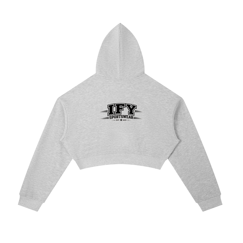 Essential Cropped Zip-Up Hoodie