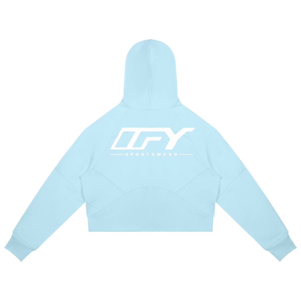 Cropped Zip-Through Hoodie