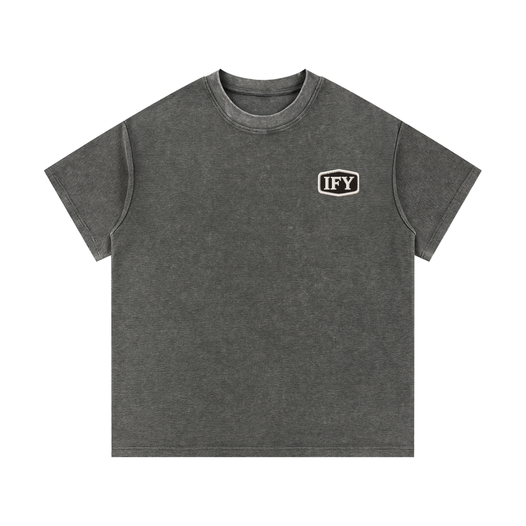 Mineral Wash Waffle Knit T-Shirt