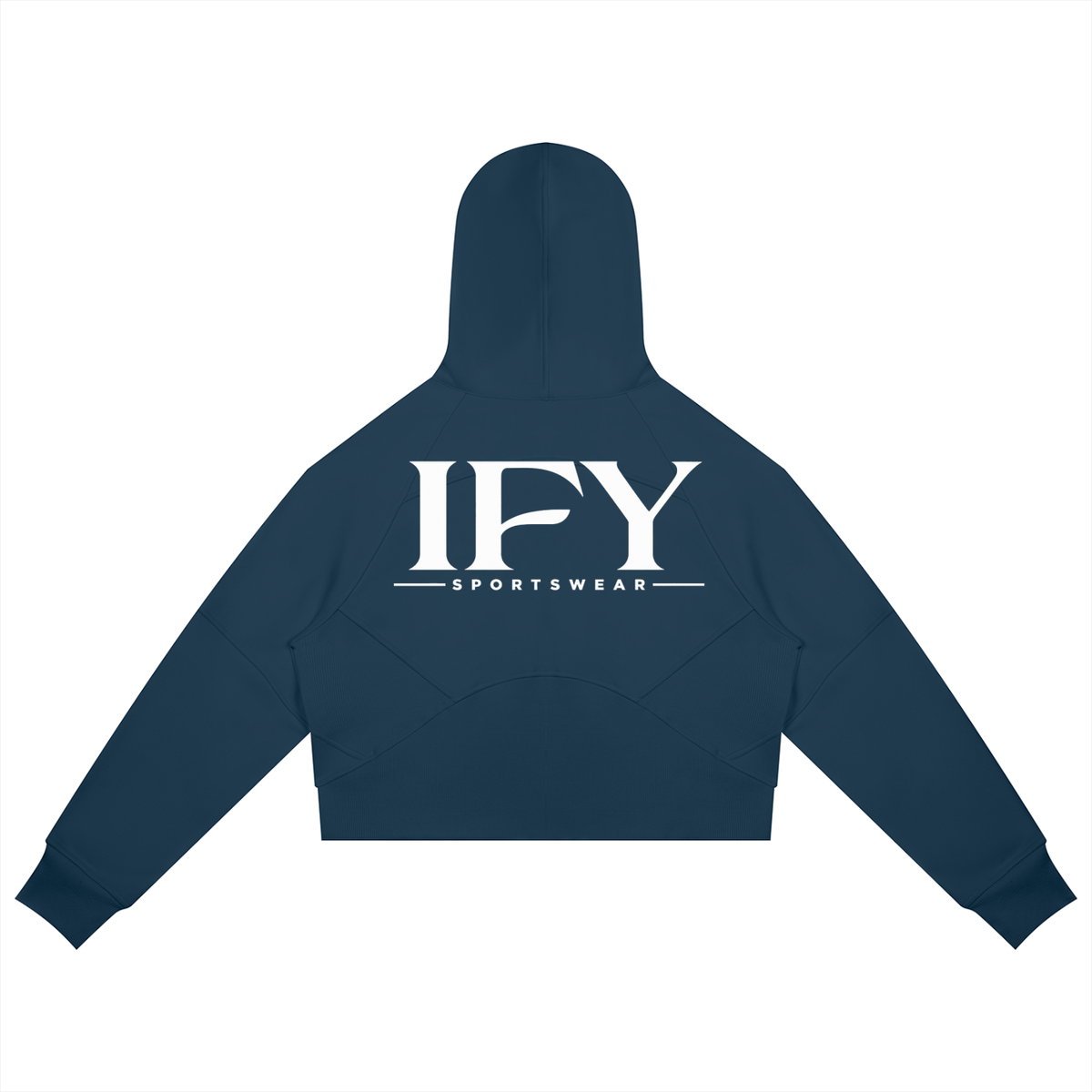 Cropped Zip-Through Hoodie
