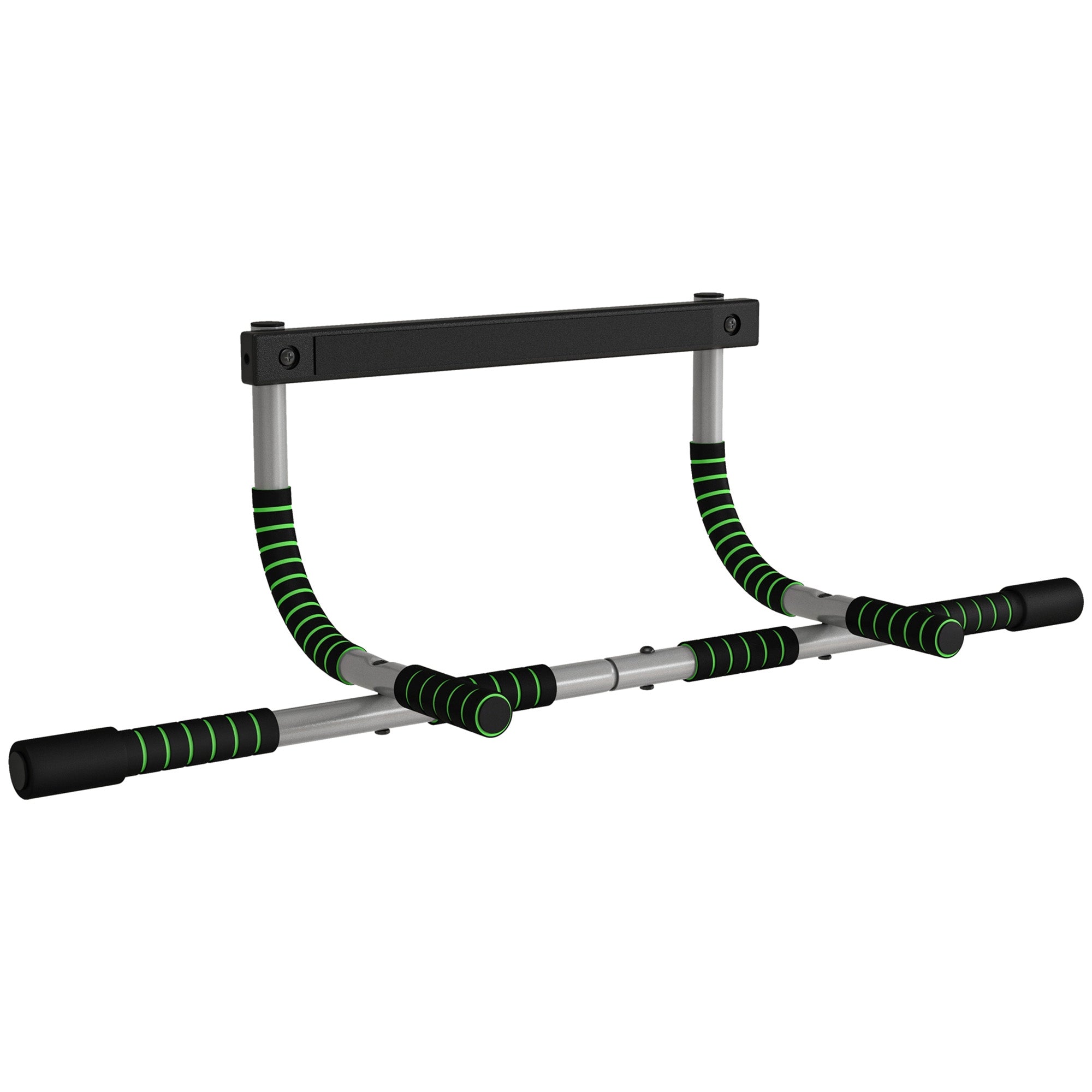 Doorway Pull Up Bar, Door Frame Chin Up Bar Push Up Bar For Home Gym Upper Body Workout, No Drilling Or Screws, Green - IFY Sports