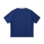 Contrast Collar Striped Soccer Jersey