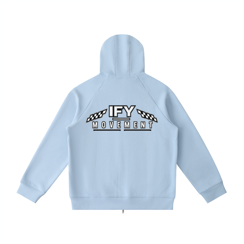 Heavyweight Raglan Sleeve Zip Hoodie