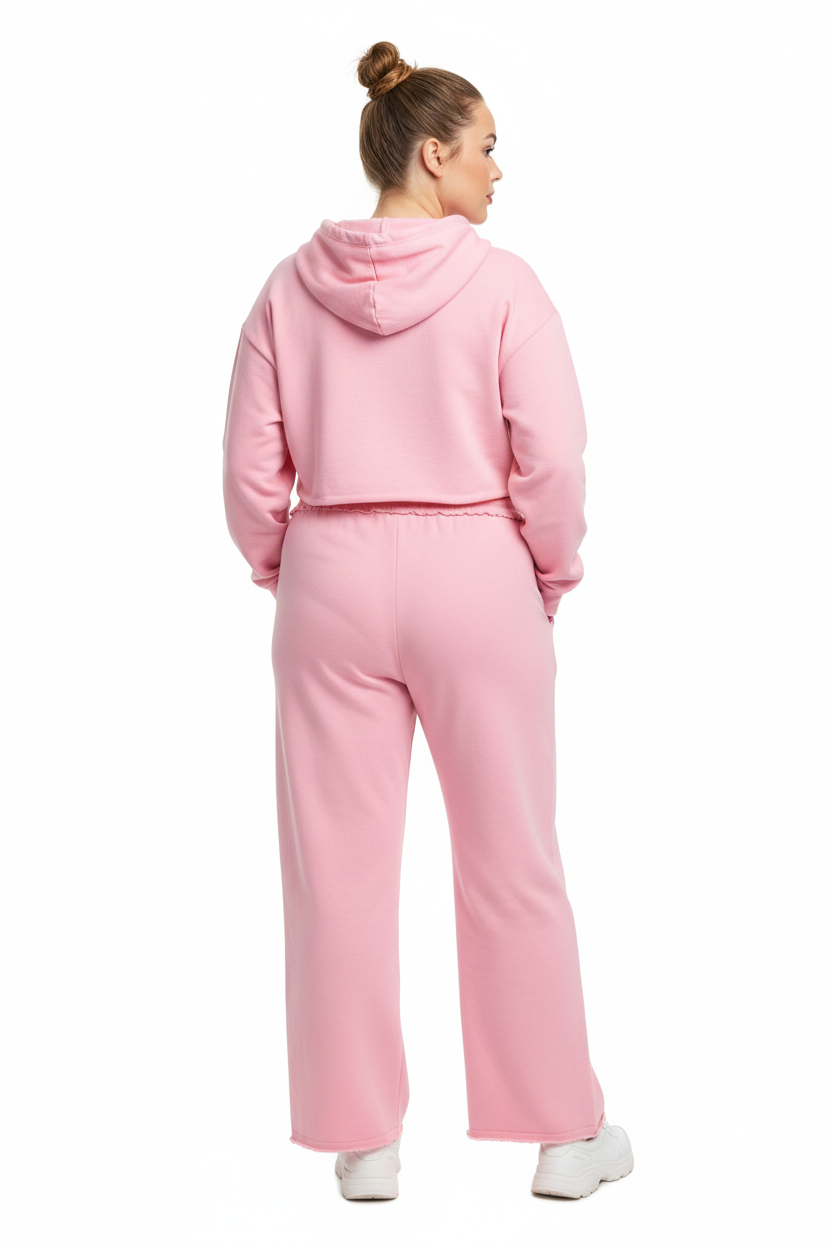 Women’s Wide Leg Raw Edge Sweatpants