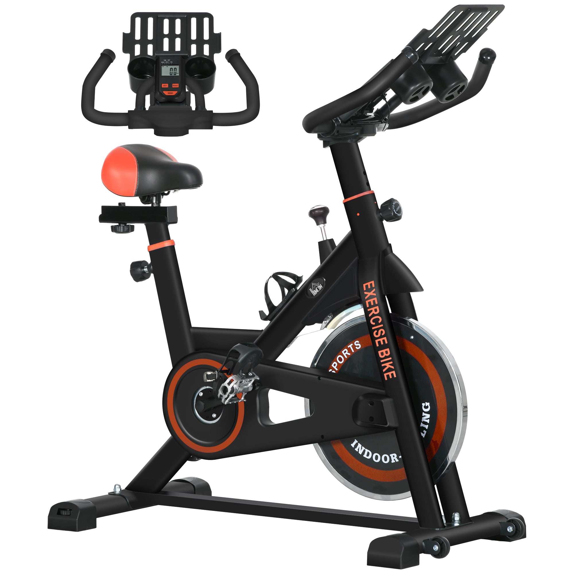 Exercise Bike, 8kg Flywheel Stationary Bike Indoor Cycling Machine With Adjustable Resistance Seat Handlebar, Black - IFY Sports