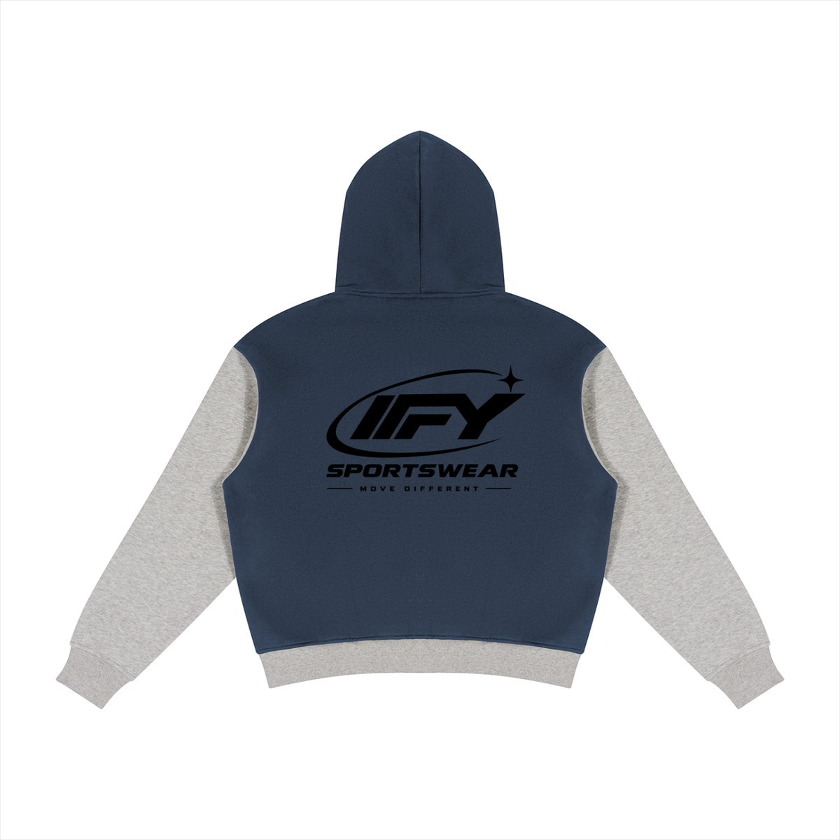 Unisex Color Block Fleece Full Zip Hoodie