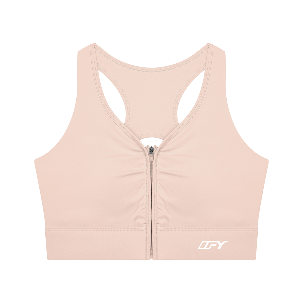 Women’s Cropped Zip Yoga Sports Bra
