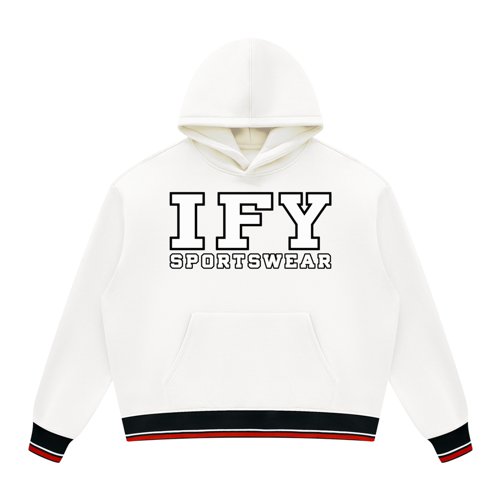 Unisex Oversized Color Block Fleece Hoodie