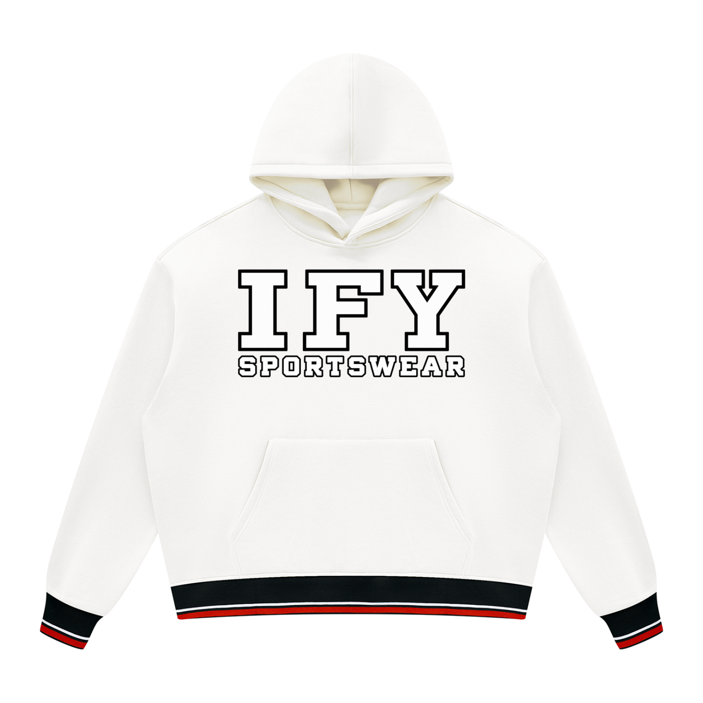 Unisex Oversized Color Block Fleece Hoodie