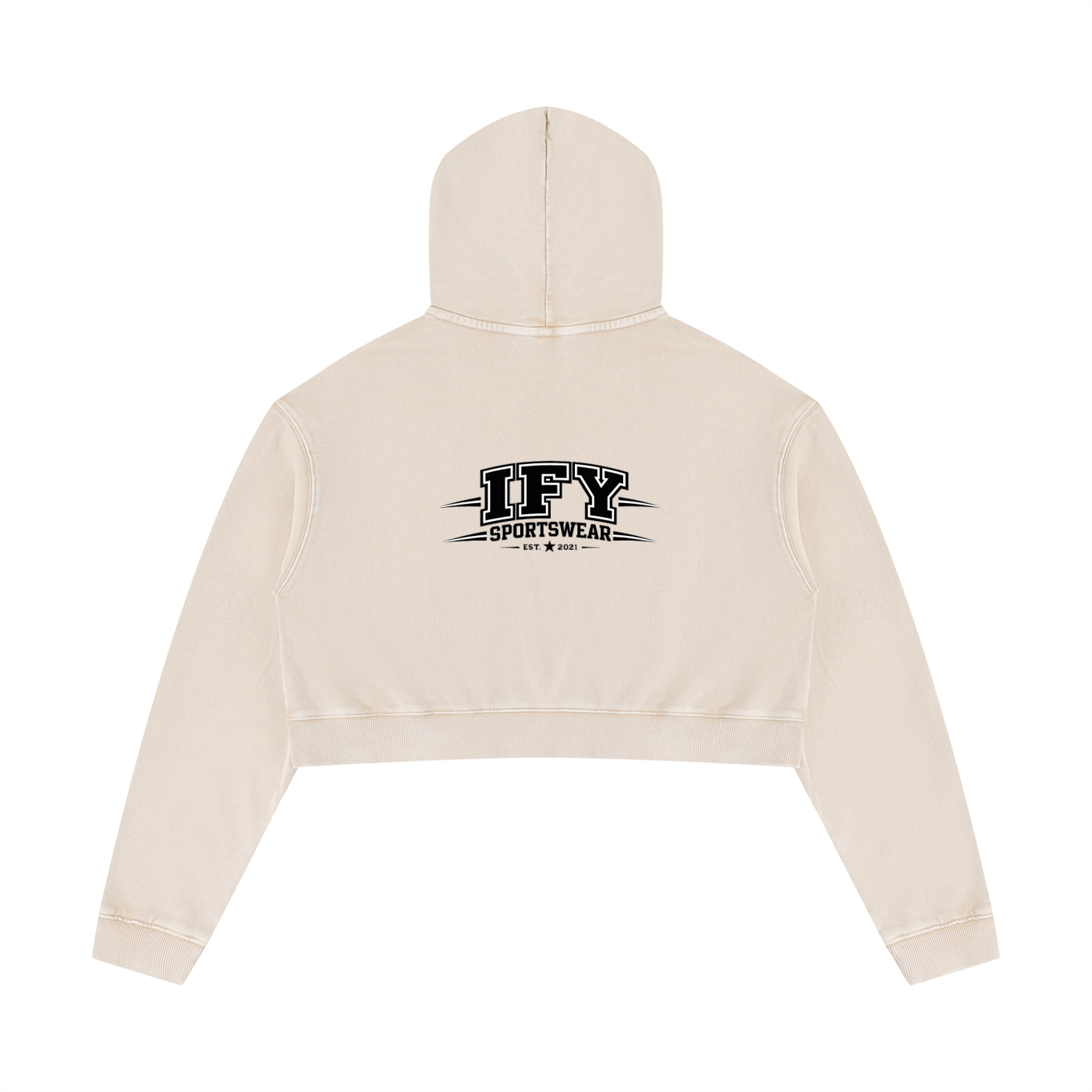 Elevate Your Everyday Look with Our Women's Mineral Washed Crop Hoodie